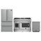 Forno 3-Piece Appliance Package - 48-Inch Galiano French Door Dual Fuel Range, 36-Inch Refrigerator, and Dishwasher in Stainless Steel