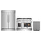 Forno 3-Piece Appliance Package - 48-Inch Galiano French Door Gas Range, 60-Inch Refrigerator, and Dishwasher in Stainless Steel