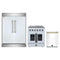 Forno 3-Piece Appliance Package - 30-Inch Galiano French Door Electric Range, 60-Inch Refrigerator, and Dishwasher in White with Antique Brass Trim