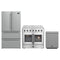 Forno 3-Piece Appliance Package - 36-Inch Galiano French Door Electric Range, 36-Inch Refrigerator, and Dishwasher in Stainless Steel