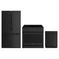 Thor Kitchen 3-Piece Appliance Package - 36-Inch Electric Range, Counter-Depth Refrigerator, & Dishwasher in Black