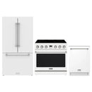 Thor Kitchen 3-Piece Appliance Package - 36-Inch Electric Range, 36-Inch Refrigerator, & 24-Inch Dishwasher in White