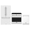 Thor Kitchen 3-Piece Appliance Package - 36-Inch Electric Range, 36-Inch Refrigerator, & 24-Inch Dishwasher in White