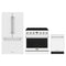 Thor Kitchen 3-Piece Appliance Package - 36-Inch Electric Range, Counter-Depth Refrigerator, & Dishwasher in White