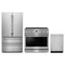 Thor Kitchen 3-Piece Appliance Package - 36-Inch Electric Range, French Door Refrigerator, & Dishwasher in Stainless Steel
