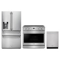 Thor Kitchen 3-Piece Appliance Package - 36-Inch Propane Gas Range, Refrigerator with Water Dispenser, & Dishwasher in Stainless Steel