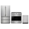 Thor Kitchen 3-Piece Appliance Package - 36-Inch Propane Gas Range, French Door Refrigerator, & Dishwasher in Stainless Steel