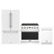 Thor Kitchen 3-Piece Appliance Package - 36-Inch Propane Gas Range, 36-Inch Refrigerator, & 24-Inch Dishwasher in White