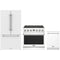 Thor Kitchen 3-Piece Appliance Package - 36-Inch Natural Gas Range, French Door Refrigerator, & Dishwasher in White