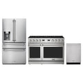 Thor Kitchen 3-Piece Appliance Package - 48-Inch Propane Gas Range, Refrigerator with Water Dispenser, & Dishwasher in Stainless Steel