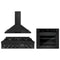 ZLINE 3-Piece Appliance Package - 36 in. Rangetop, Wall Oven, & Wall Mount Range Hood in Black Stainless Steel