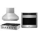 Thor Kitchen 3-Piece Pro Appliance Package - 36-Inch Rangetop, Electric Wall Oven & Pro-Style Wall Mount Hood in Stainless Steel