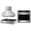 Thor Kitchen 3-Piece Pro Appliance Package - 36-Inch Propane Gas Rangetop , Electric Wall Oven & Pro-Style Wall Mount Hood in Stainless Steel