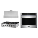 Thor Kitchen 3-Piece Pro Appliance Package - 36-Inch Propane Gas Rangetop , Electric Wall Oven & Under Cabinet Hood in Stainless Steel