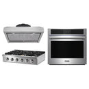 Thor Kitchen 3-Piece Pro Appliance Package - 36-Inch Rangetop, Electric Wall Oven & Under Cabinet Hood in Stainless Steel