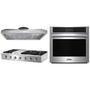 Thor Kitchen 3-Piece Pro Appliance Package - 48-Inch Rangetop, Electric Wall Oven & Under Cabinet 11-Inch Tall Hood in Stainless Steel