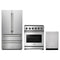 Thor Kitchen 3-Piece Appliance Package - 30-Inch Propane Gas Range, French Door Refrigerator, & Dishwasher in Stainless Steel