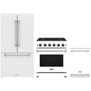 White Thor Kitchen appliance package with 30-inch range, french door refrigerator, dishwasher