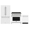 Thor Kitchen 3-Piece Appliance Package - 36-Inch Natural Gas Range, Counter-Depth Refrigerator, & Dishwasher in White