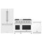 Thor Kitchen 3-Piece Appliance Package - 48-Inch Natural Gas Range, 36-Inch Refrigerator, & 24-Inch Dishwasher in White