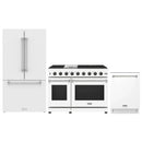 Thor Kitchen 3-Piece Appliance Package - 48-Inch Propane Gas Range, 36-Inch Refrigerator, & 24-Inch Dishwasher in White
