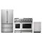 Thor Kitchen 3-Piece Appliance Package - 48-Inch Propane Gas Range, French Door Refrigerator, & Dishwasher in Stainless Steel