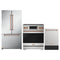 Thor Kitchen Gordon Ramsay 3-Piece Appliance Package - 30-Inch Electric Range with Tilt Panel Touch Control, Refrigerator, and Dishwasher in Stainless Steel with Rose Gold Trim