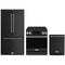 Gordon Ramsay by Thor Kitchen 3-Piece Appliance Package - 30-Inch Electric Range with Tilt Panel Touch Control, 36-Inch Refrigerator, and Dishwasher in Black with Stainless Steel Trim
