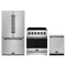 Gordon Ramsay by Thor Kitchen 3-Piece Appliance Package - 30-Inch Electric Range, Counter-Depth Refrigerator, & Dishwasher in Stainless Steel with Black Trim