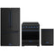 Gordon Ramsay by Thor Kitchen 3-Piece Appliance Package - 30-Inch Electric Range, Counter-Depth Refrigerator, & Dishwasher in Black with Blue Trim