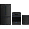 Gordon Ramsay by Thor Kitchen 3-Piece Appliance Package - 30-Inch Electric Range, Counter-Depth Refrigerator, & Dishwasher in Black with Blue Trim