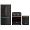 Gordon Ramsay by Thor Kitchen 3-Piece Appliance Package - 30-Inch Electric Range, Counter-Depth Refrigerator, & Dishwasher in Matte Black with Rose Gold Trim