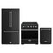 Gordon Ramsay by Thor Kitchen 3-Piece Appliance Package - 30-Inch Electric Range, Counter-Depth Refrigerator, & Dishwasher in Matte Black with Stainless Steel Trim