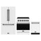 Gordon Ramsay by Thor Kitchen 3-Piece Appliance Package - 30-Inch Electric Range, Counter-Depth Refrigerator, & Dishwasher in White with Black Trim