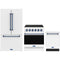 Gordon Ramsay by Thor Kitchen 3-Piece Appliance Package - 30-Inch Electric Range, Counter-Depth Refrigerator, & Dishwasher in White with Blue Trim
