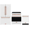 Gordon Ramsay by Thor Kitchen 3-Piece Appliance Package - 30-Inch Electric Range, Counter-Depth Refrigerator, & Dishwasher in White with Rose Gold Trim