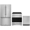 Gordon Ramsay by Thor Kitchen 3-Piece Appliance Package - 30-Inch Electric Range, Counter-Depth Refrigerator, & Dishwasher in Stainless Steel