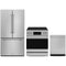 Gordon Ramsay by Thor Kitchen 3-Piece Appliance Package - 30-Inch Electric Range with Tilt Panel Touch Control, 36-Inch Refrigerator, and Dishwasher in Stainless Steel