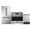 Thor Kitchen Gordon Ramsay 3-Piece Appliance Package - 36-Inch Electric Range with Tilt Panel Touch Control, Refrigerator, and Dishwasher in Stainless Steel with Black Trim