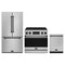 Gordon Ramsay by Thor Kitchen 3-Piece Appliance Package - 36-Inch Electric Range with Tilt Panel Touch Control, 36-Inch Refrigerator, and Dishwasher in Stainless Steel with Black Trim