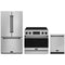 Gordon Ramsay by Thor Kitchen 3-Piece Appliance Package - 36-Inch Electric Range with Tilt Panel Touch Control, 36-Inch Refrigerator, and Dishwasher in Stainless Steel with Black Trim