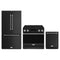 Gordon Ramsay by Thor Kitchen 3-Piece Appliance Package - 36-Inch Electric Range with Tilt Panel Touch Control, 36-Inch Refrigerator, and Dishwasher in Matte Black with Stainless Steel Trim