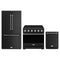 Gordon Ramsay by Thor Kitchen 3-Piece Appliance Package - 36-Inch Electric Range, Counter-Depth Refrigerator, & Dishwasher in Matte Black with Stainless Steel Trim