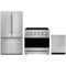 Gordon Ramsay by Thor Kitchen 3-Piece Appliance Package - 36-Inch Electric Range, Counter-Depth Refrigerator, & Dishwasher in Stainless Steel