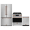 Gordon Ramsay by Thor Kitchen 3-Piece Appliance Package - 30-Inch Gas Range with Tilt Panel, 36-Inch Refrigerator, and Dishwasher in Stainless Steel with Rose Gold Trim