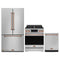 Gordon Ramsay by Thor Kitchen 3-Piece Appliance Package - 30-Inch Propane Gas Range, Tilt Panel, 36-Inch Refrigerator, and Dishwasher in Stainless Steel with Rose Gold Trim