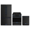 Gordon Ramsay by Thor Kitchen 3-Piece Appliance Package - 30-Inch Gas Range with Tilt Panel, 36-Inch Refrigerator, and Dishwasher in Matte Black with Blue Trim