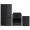 Gordon Ramsay by Thor Kitchen 3-Piece Appliance Package - 30-Inch Propane Gas Range, Tilt Panel, 36-Inch Refrigerator, and Dishwasher in Black with Blue Trim
