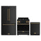 Gordon Ramsay by Thor Kitchen 3-Piece Appliance Package - 30-Inch Gas Range with Tilt Panel, 36-Inch Refrigerator, and Dishwasher in Black with Bronze Trim