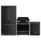 Gordon Ramsay by Thor Kitchen 3-Piece Appliance Package - 30-Inch Propane Gas Range, Tilt Panel, 36-Inch Refrigerator, and Dishwasher in Black with Rose Gold Trim